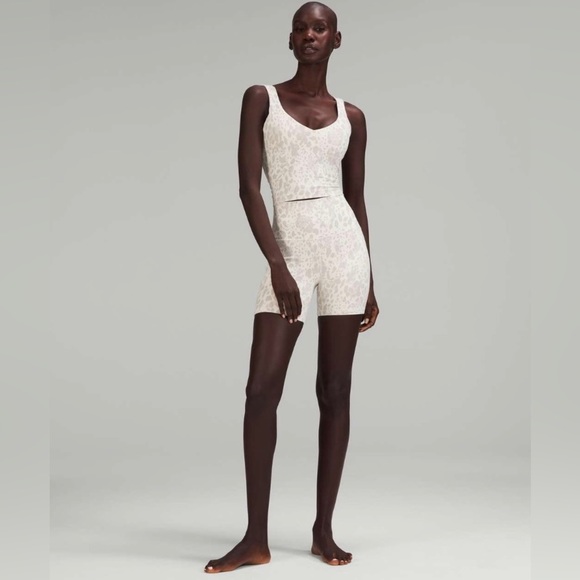 lululemon athletica Tops - NEW Lululemon Align Tank Top Cheetah Camo Antique White Multi Nulu Cropped 10